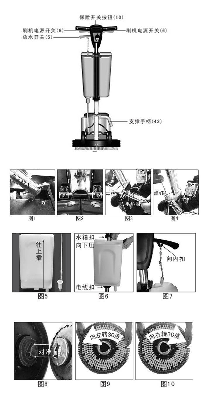 多功能刷地机BF517 吸尘器 酒店清洁器 JJHOME酒店用品1号店